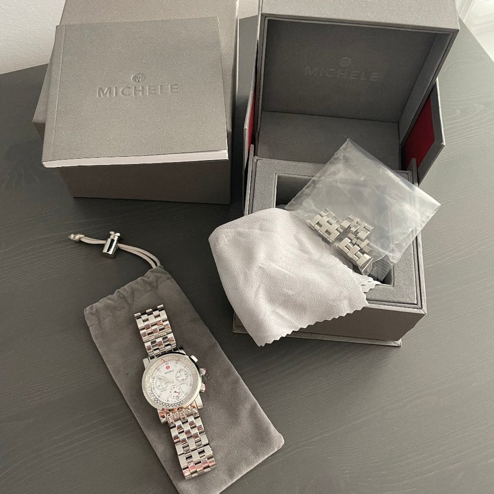 Michele Sport Sail Watch with Diamonds